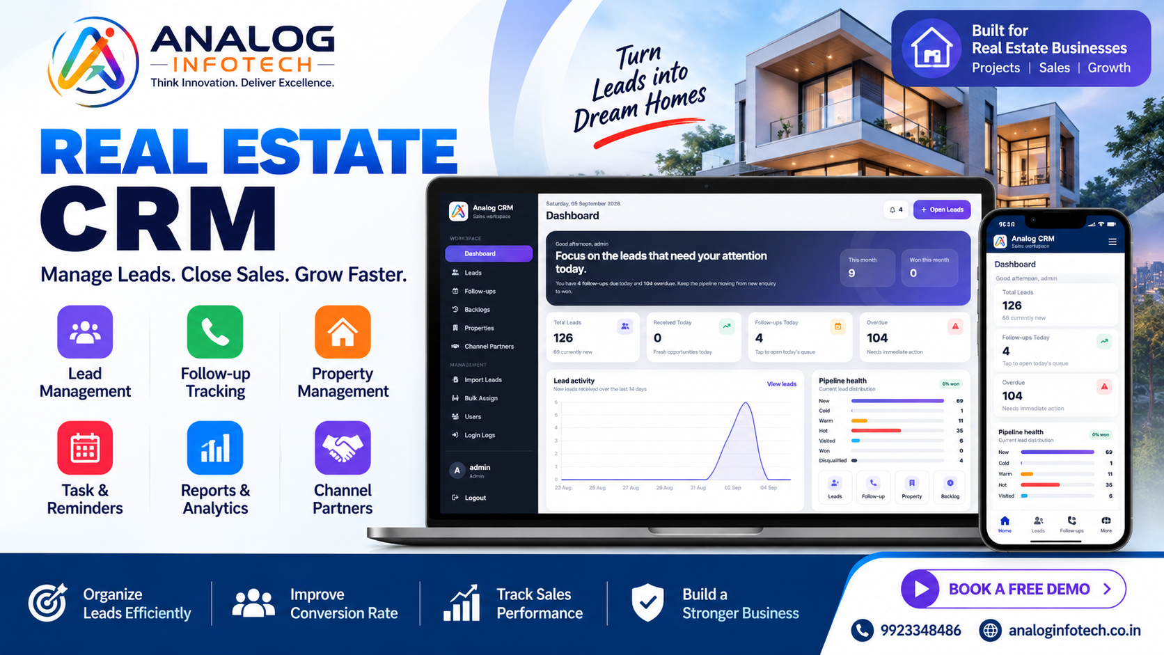 Real Estate Lead Management CRM Software by Analog Infotech